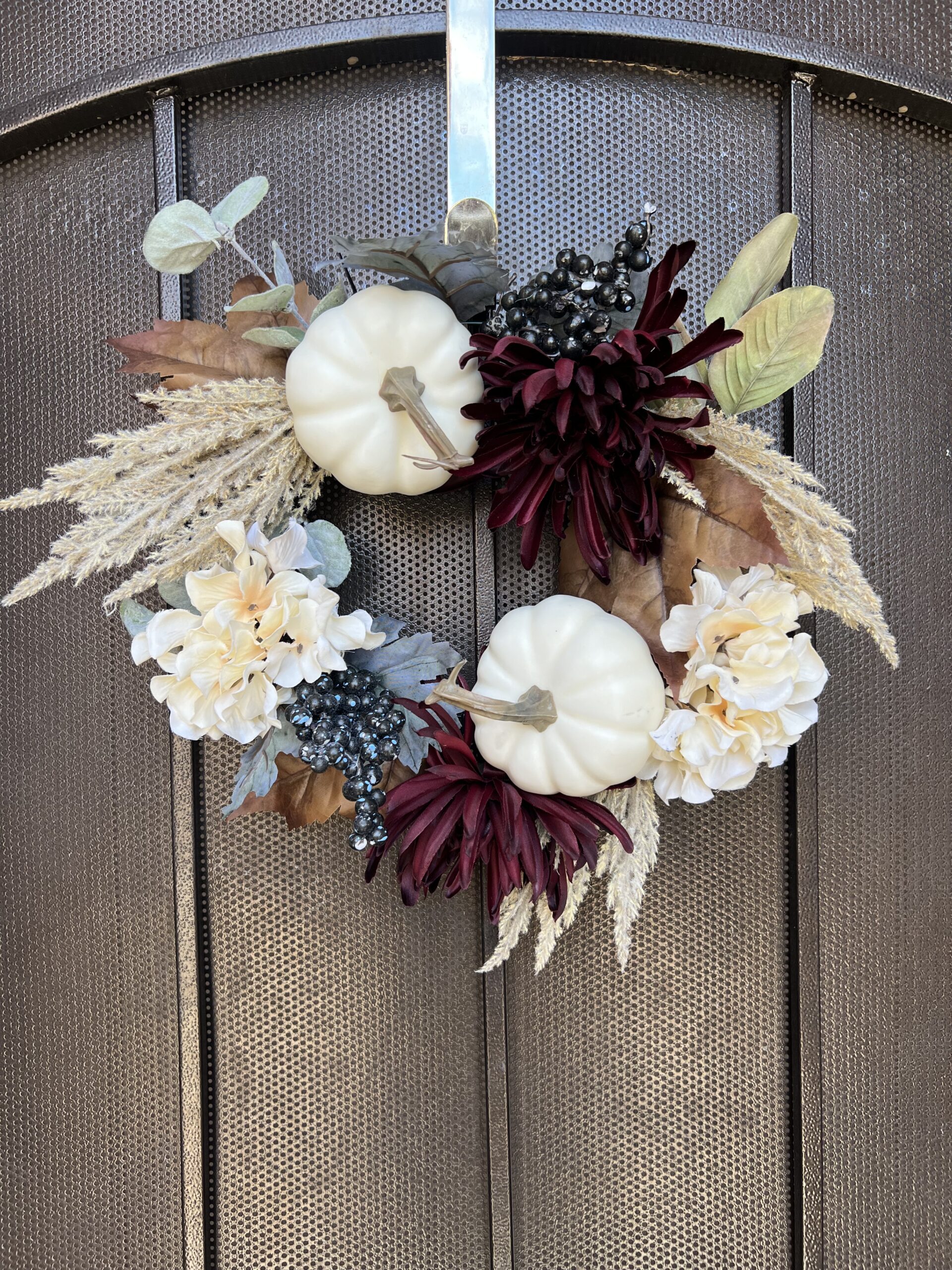 Easy DIY Fall Wreath For Your Front Door - A Dash of Kam